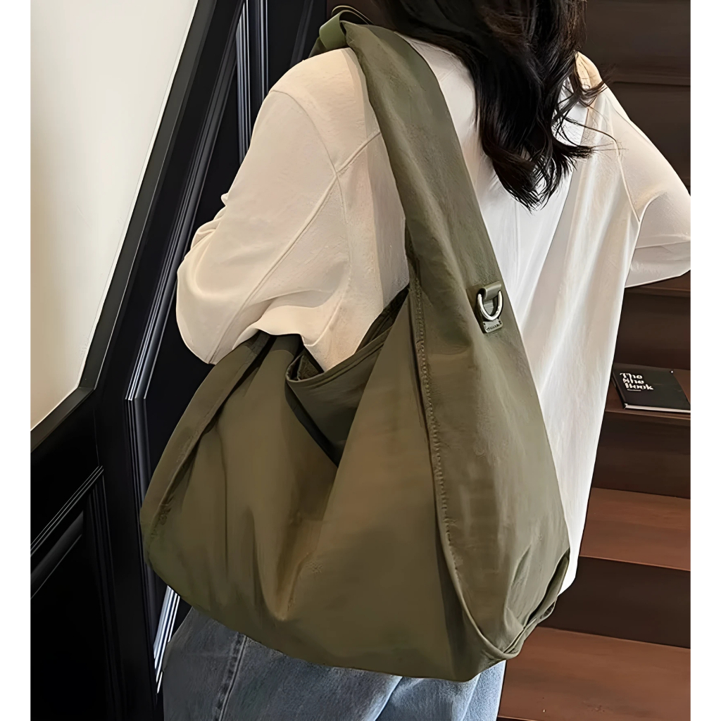 Bolsa Tote Feminina Casual Nylon de Qualidade Tecido Macio Grande Capacidade