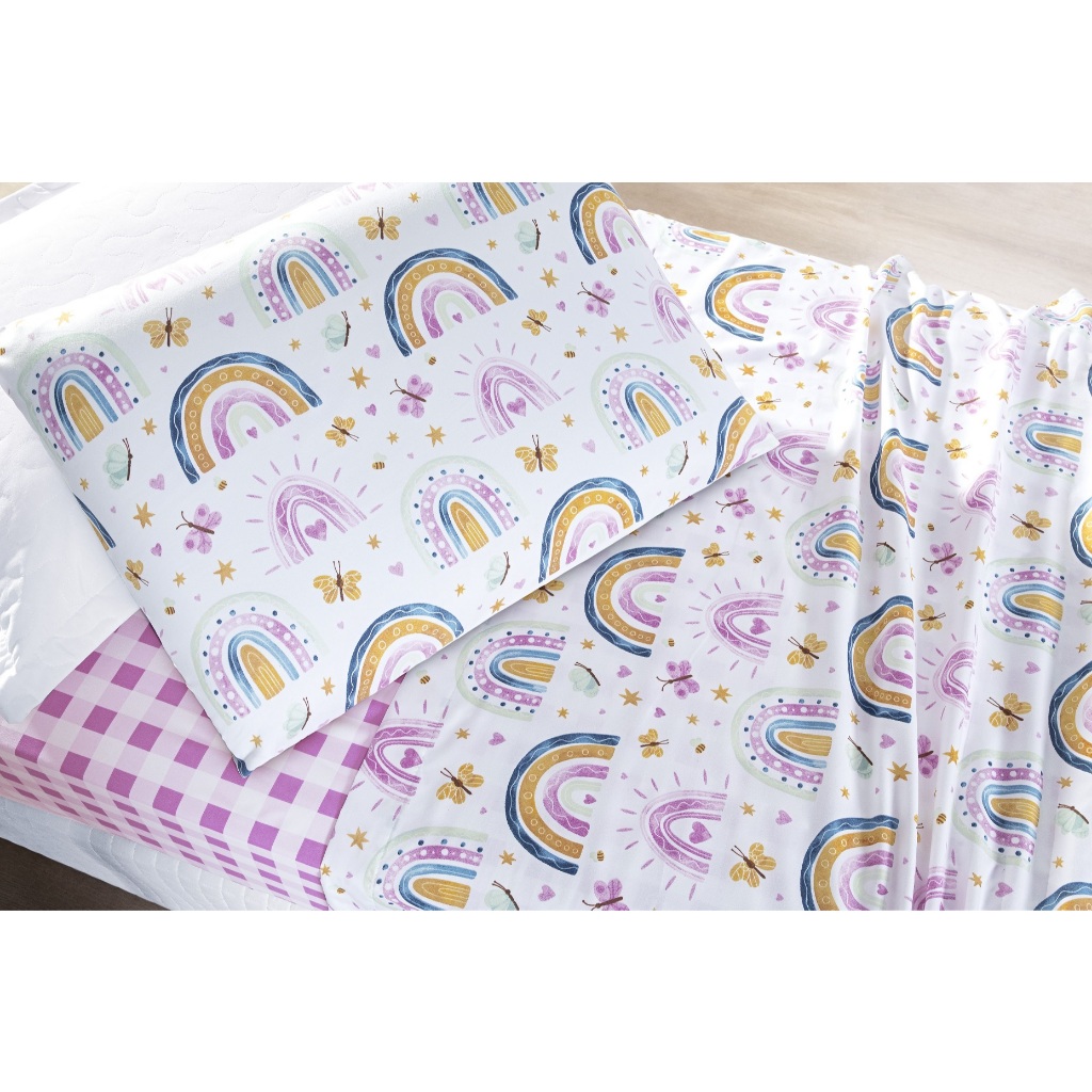 Jogo De Cama Tutti Kids Solteiro 3 Peças Micropercal 200 Fios Lindas Estampas Divertidas