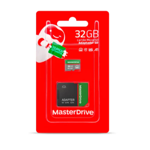 Cartao de Memoria 32GB MasterDrive Class 10 MicroSD com Adaptador SD