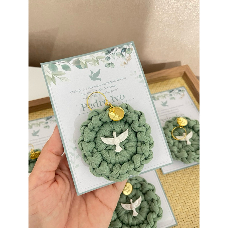 Chaveiro mandala personalizado lembrancinha batizado - casamento - primeira eucaristia..