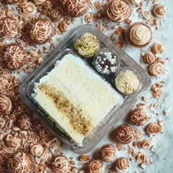 Embalagem Delícias de Festa para Torta/Bolo/Brownie + 3 Docinhos Aniversário 25|50|75|100 unidades
