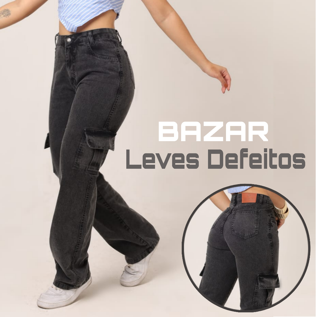 Wide Leg Calça Fenimina LD LEVES DEFEITOS PREMIUM