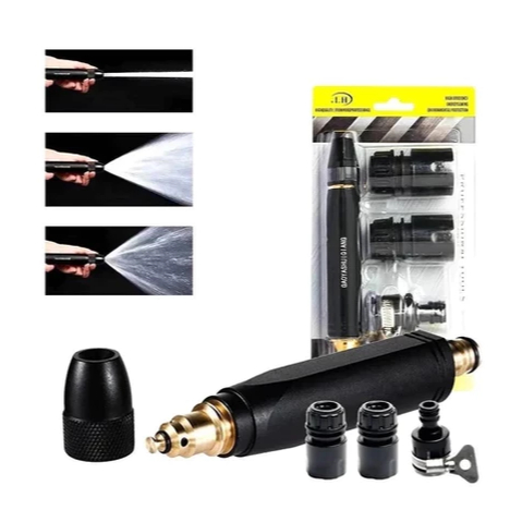 Esguicho Bocal De Mangueira Regar Jardim Pistola Spray Água Alta Pressão Bico Limpeza Quintal