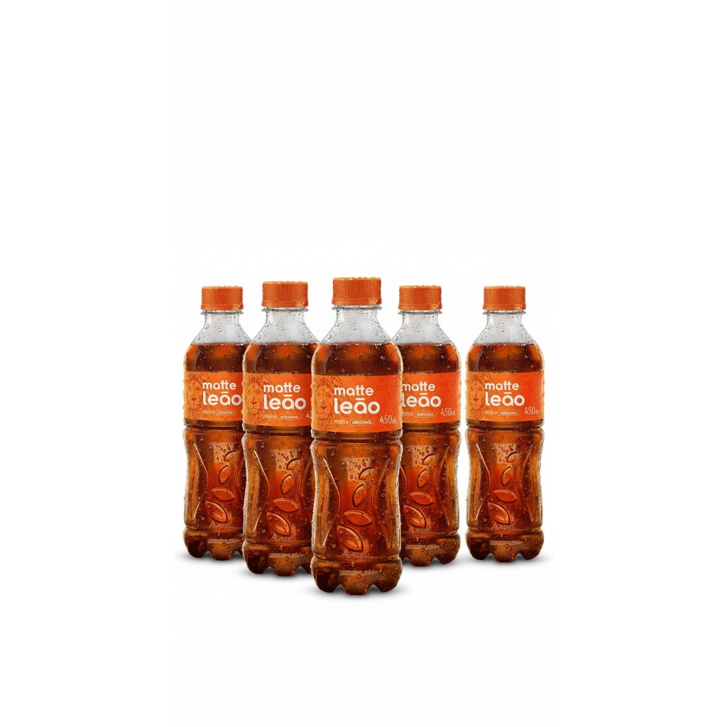 6 Chá Matte Leão sabor Natural Garrafa 450ml - Envio Imediato