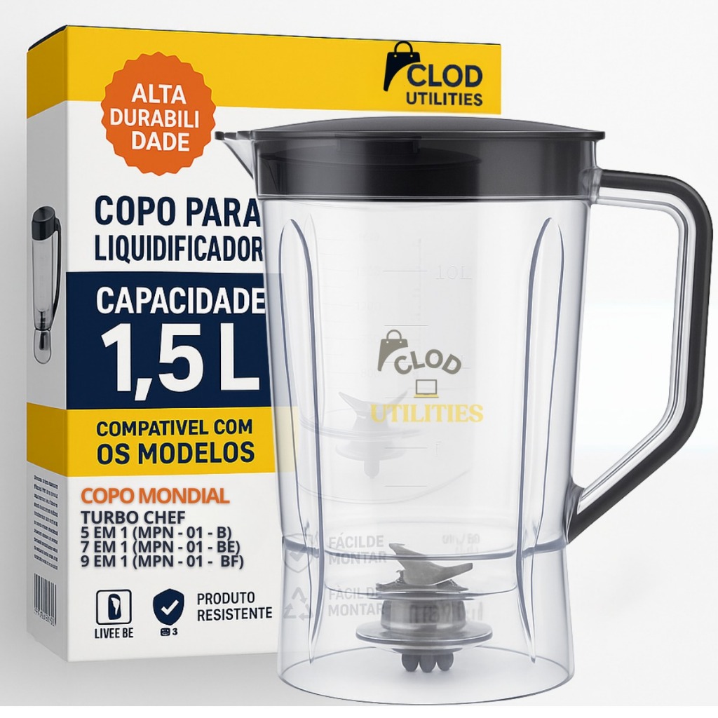 COPO MONDIAL TURBO CHEF 1000W MULTIPROC SANGEL T PRETA CRISTAL