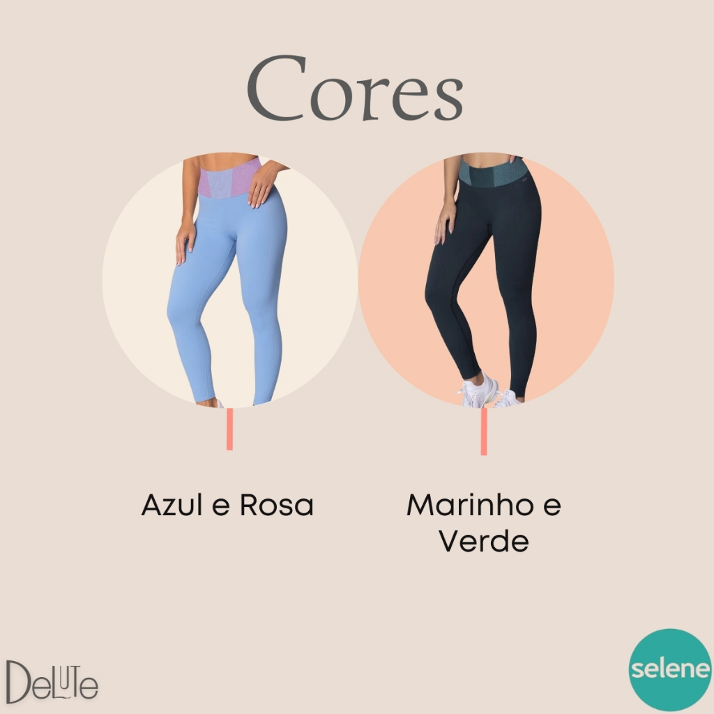 Detalhes do Legging sem costura Selene cintura alta fitness respiravel para treino