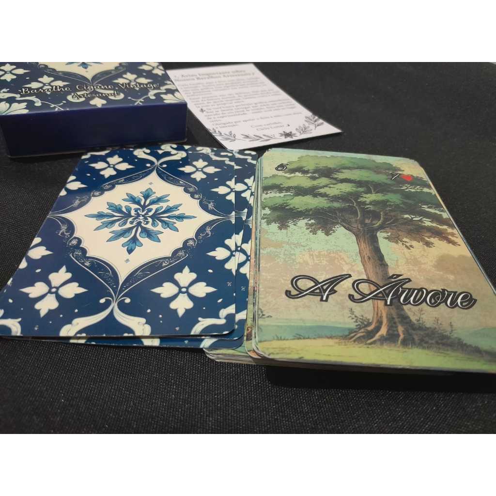 Baralho Cigano Vintage Pátina  36 cartas | 7 x 12 cm | Laminação brilhosa