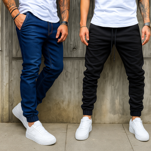 Calças Sport masculinas Jogger camuflada Preto e Branco NJ
