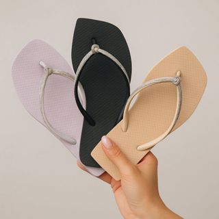 Chinelo Rasteira Quadrada Strass Feminino Do 34 Ao 41 em Oferta na Shopee