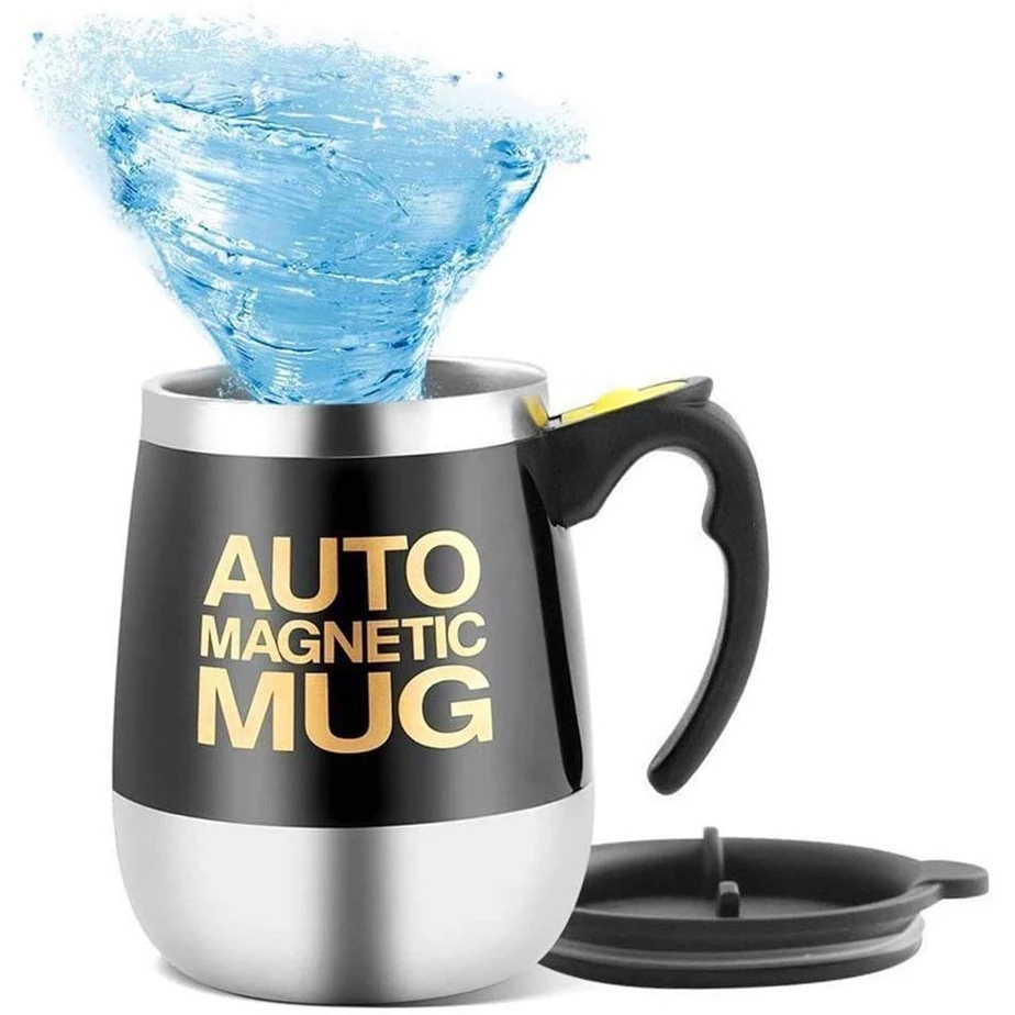 Caneca Térmica Giratória Recarregável Mistura Tudo Mixer Automática Copo De Café com Imã