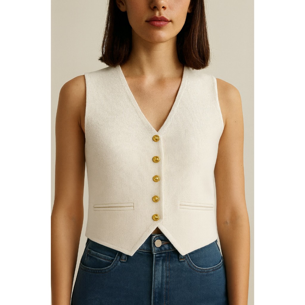 Colete Alfaiataria Feminino Colete Feminino Tricot Modal Looks com Colete