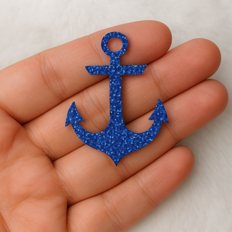 Aplique EVA Âncora 4x3cm - 25 unid. – Decoração Festa Infantil, Bolo Fake, Artesanato e Recursos Pedagógicos