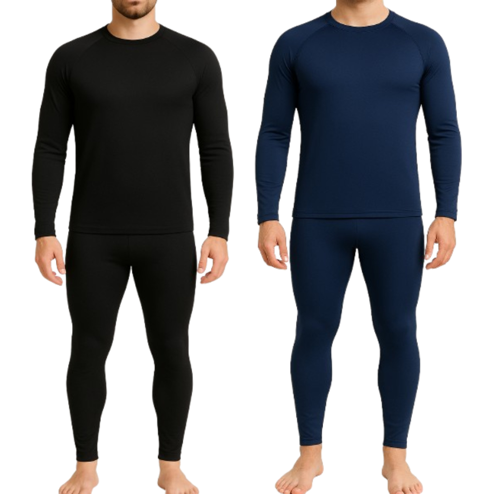 Kit 2 Conjunto Masculino Segunda Pele Camisa Manga Longa Comprida Com Calça Proteção UV Fitness