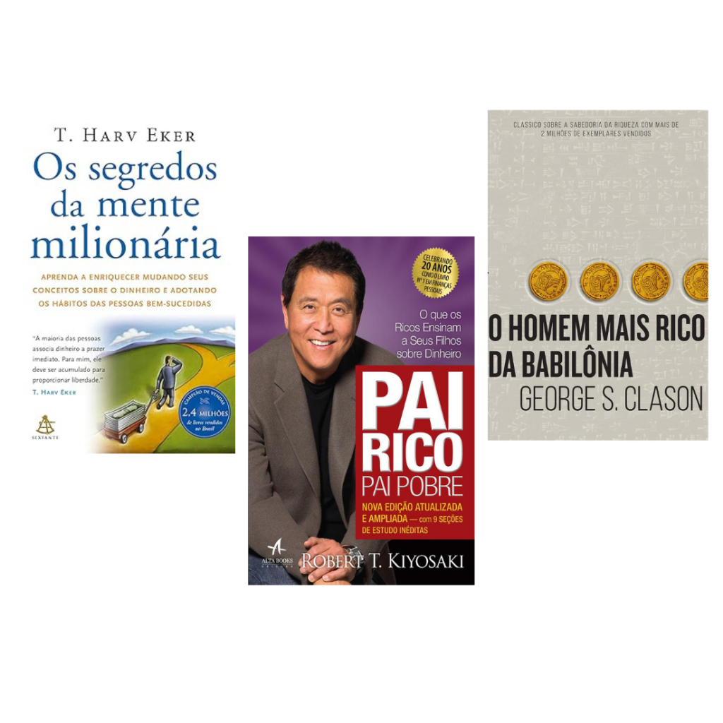 Kit Segredos da Mente Milionária - Pai Rico Pai Pobre - O Homem Mais Rico Da Babilônia