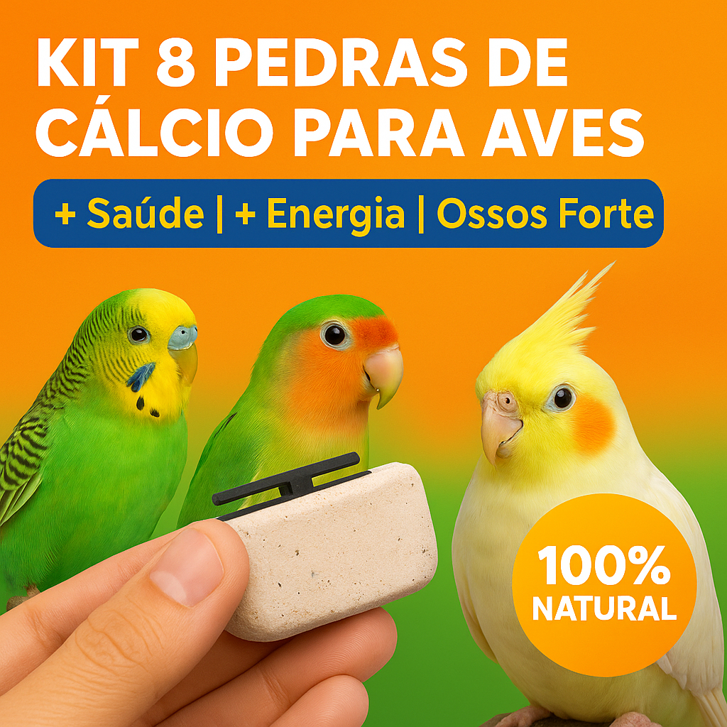 KIT PEDRAS DE CALCIO AVES para Cuidado dos Animais Domésticos Calopsita, Periquito, Papagaio