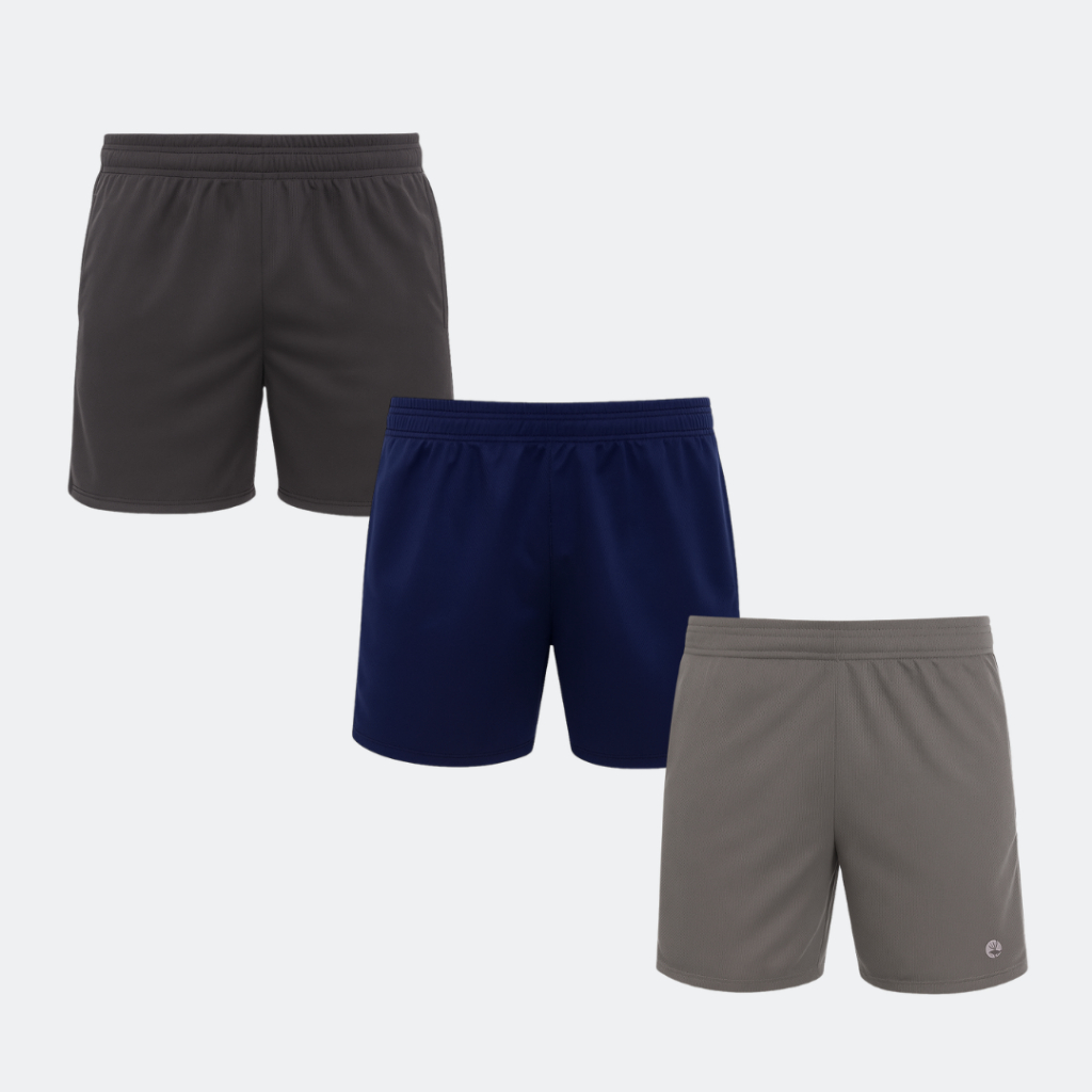 Kit 3 Shorts Esportivo Dry Fit Curto Masculino Academia Atividade Física Sport Premium