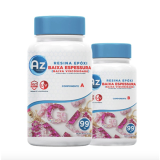 Resina Epóxi AZ Baixa Espessura e Baixa Viscosidade 300g (UV e Anti-Blushing) cod.18 em Oferta na Shopee