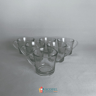 Jogo / Conjunto de xícaras de vidro transparente 165ml em Oferta na Shopee