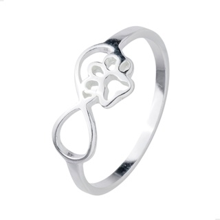 Anel Prata 925 Legítima Infinito com patinha de Cachorro em Oferta na Shopee