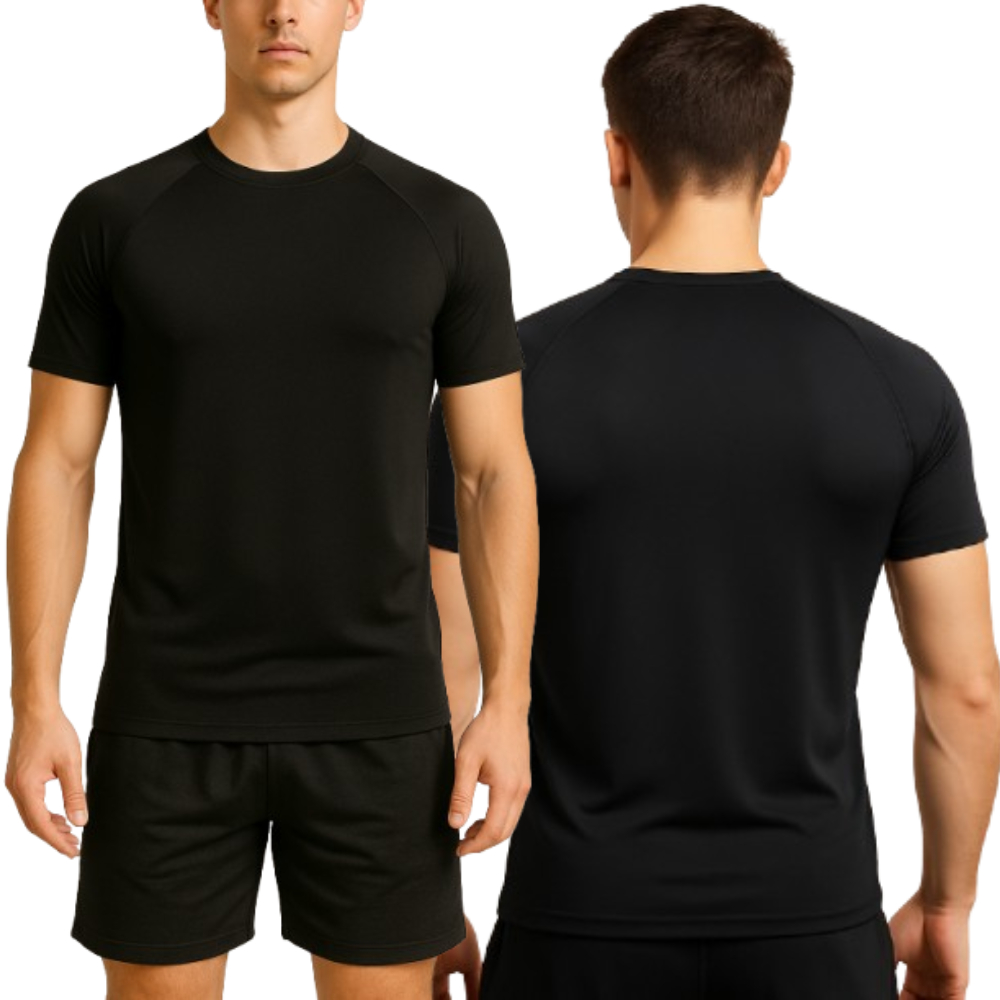 Camisa UV Segunda Pele Masculina Manga Curta Proteção Solar Academia Corrida Praia Esporte