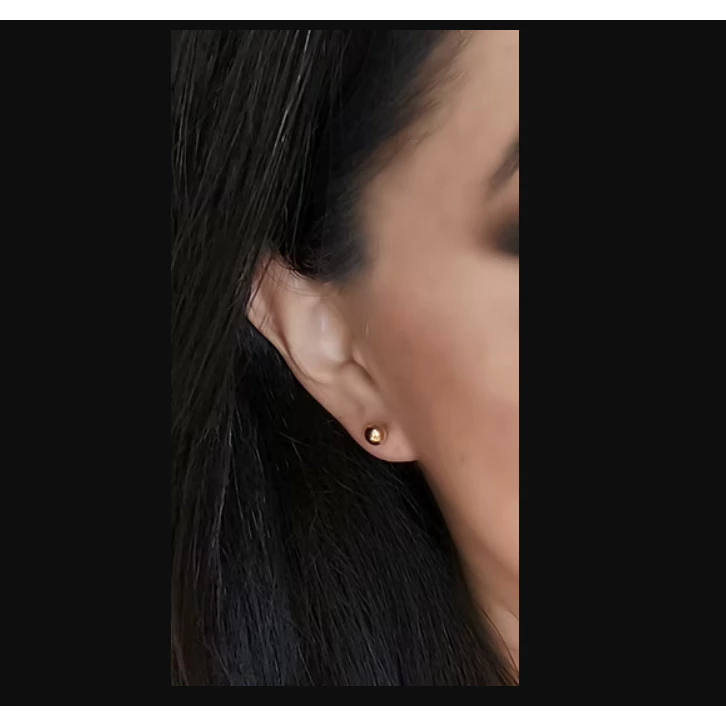 Brinco Esfera Karinay Banho Ouro 18k Semijoia Delicado e Elegante