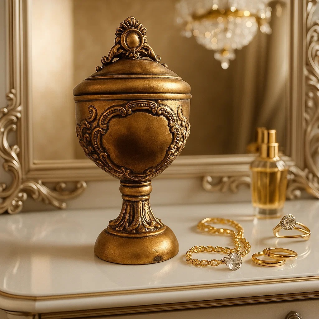 Vaso C/ Tampo Decoração De Mesa Sala Casamentos Festas Enfeite Luxo Envio Rápido