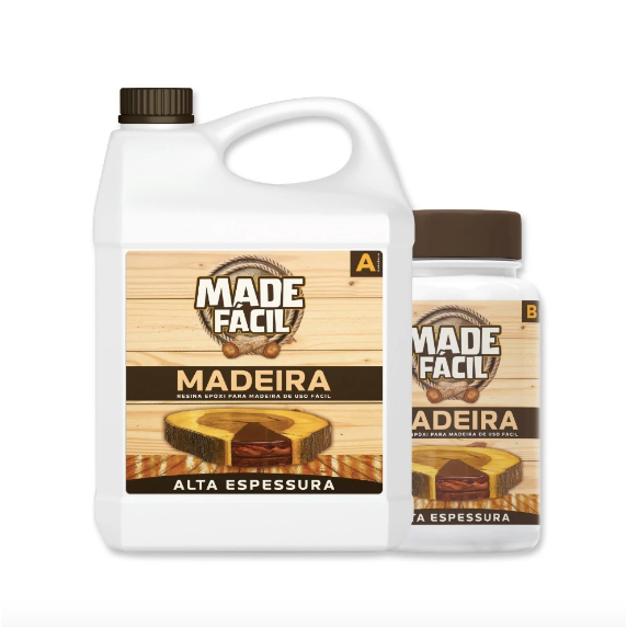 Resina MADEFÁCIL Epóxi 1KG Ultra Transparente C/ Proteção Uv (MADEIRA) cod.22 em Oferta na Shopee