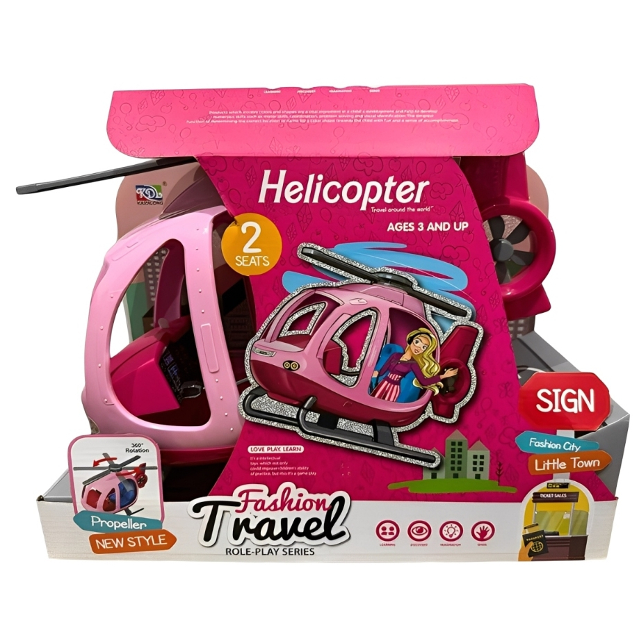 Helicóptero Para Boneca Rosa de Brinquedo Fashion Travel com 2 Assentos - Toys import J24113261 em Oferta na Shopee