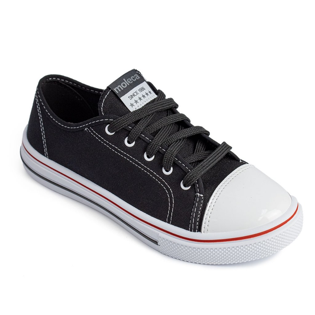 Tênis Moleca Feminino Lona Casual Estilo 5796-204 Preto em Oferta na Shopee
