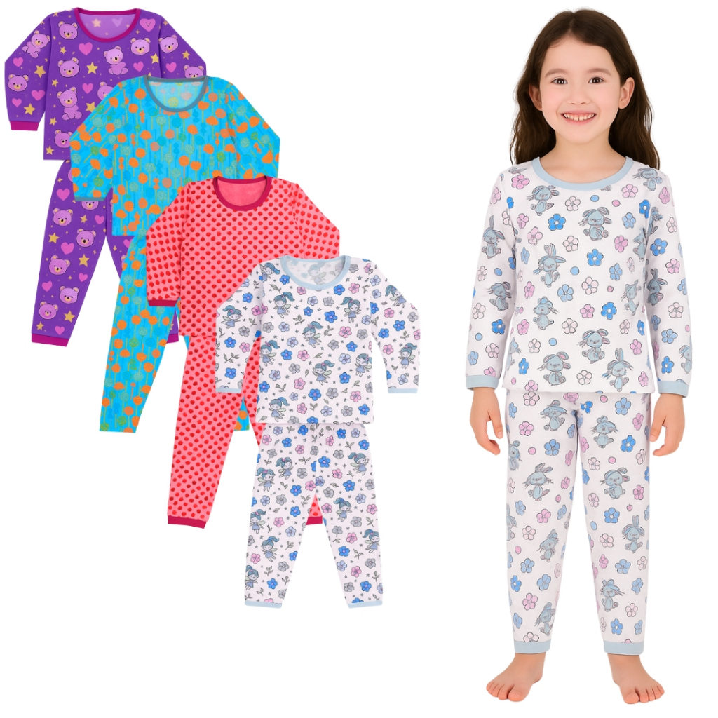 Kit 10 Peças Pijama Infantil para Meninas – Conforto e Estilo (5 Calças + 5 Blusas) em Oferta na Shopee