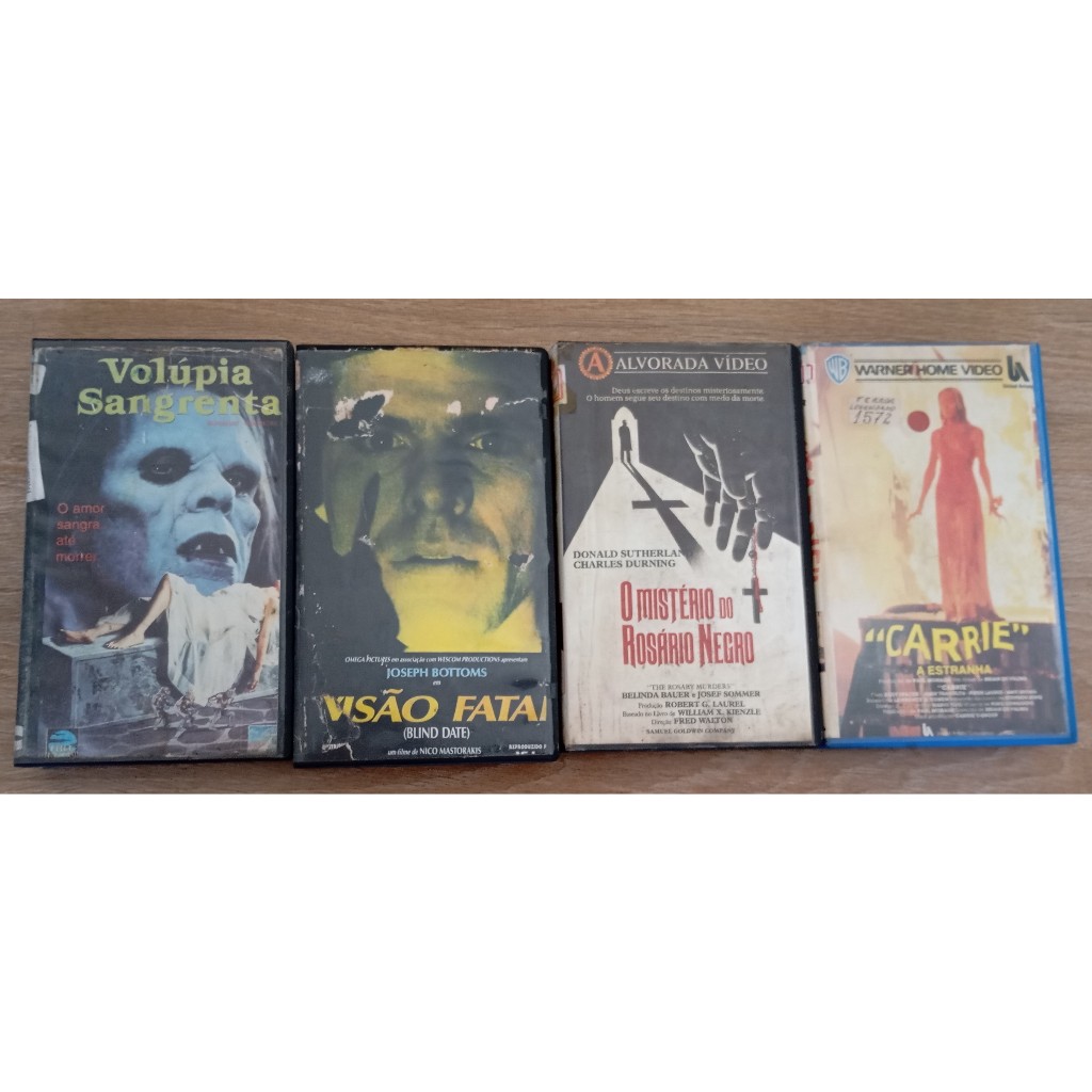 4 VHS Terror Anos 70/80/90 Legendados