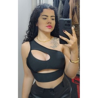 Cropped suplex de um ombro / top faixa / tomara que caia / blusinha de um ombro