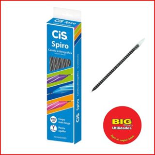Caneta Esferográfica Cis Spiro Caixa Com 12 Unidades Cores PRETA em Oferta na Shopee