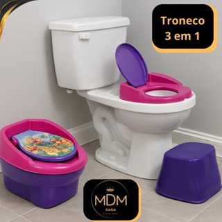 Troninho Infantil 3 em 1 Menino Menina Assento Penico de Transição Educativo em Oferta na Shopee