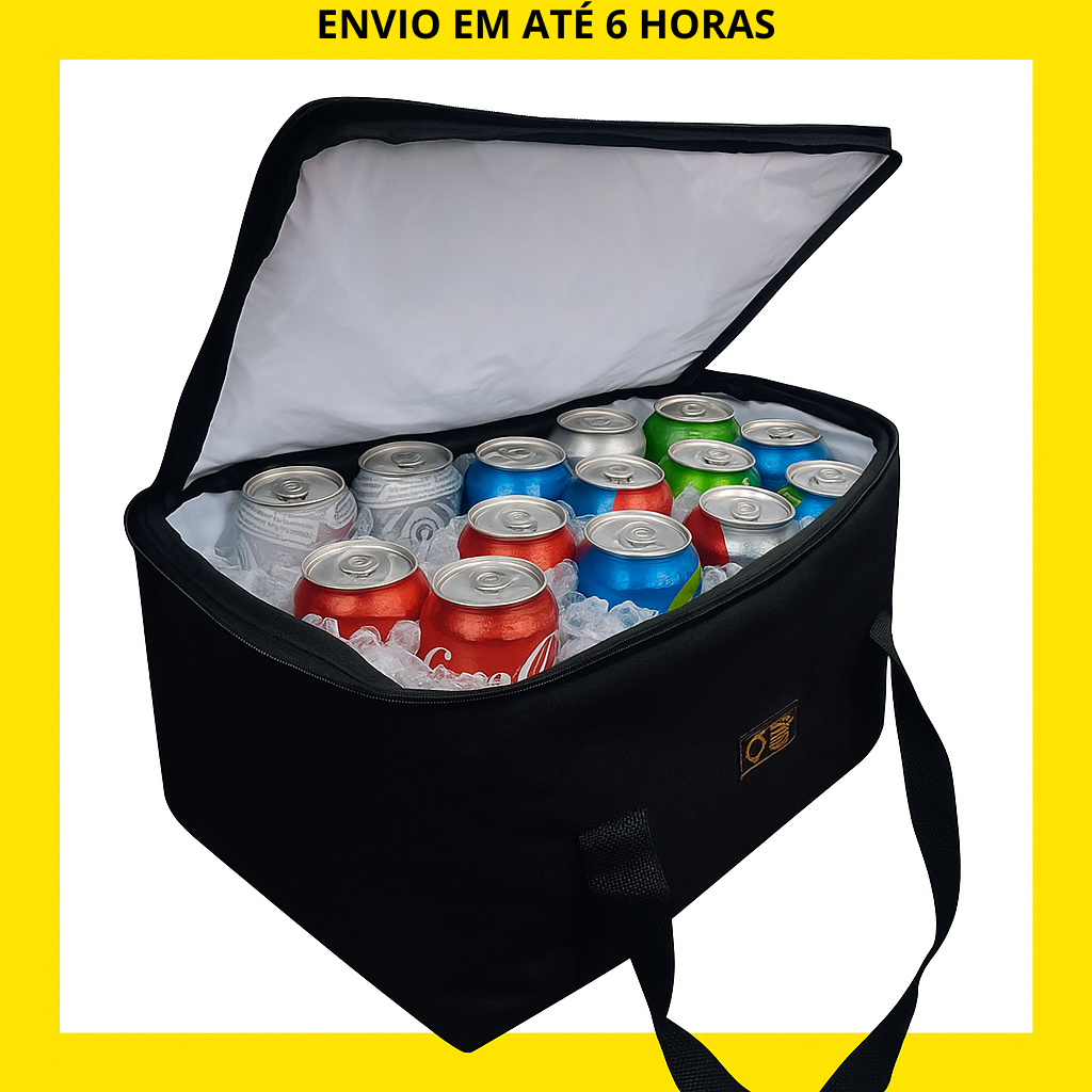 Bolsa Térmica Coller Mochila Grande 40 litros Portátil – Camping, Praia e Churrasco Até 50 Latas em Oferta na Shopee