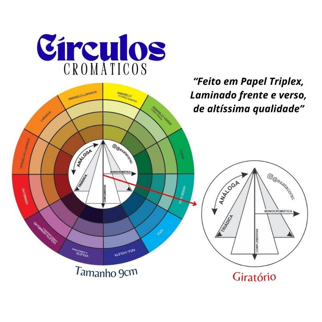 Círculo Cromático - Coloração Pessoal - ( 9 Cm ) Aprenda a Multiplicar Looks em Oferta na Shopee