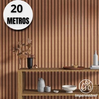Papel Adesivo Parede Ripado 5/10/ 20 Metros Sala Quarto Escritório Autoadesivo Resistente A Calor em Oferta na Shopee