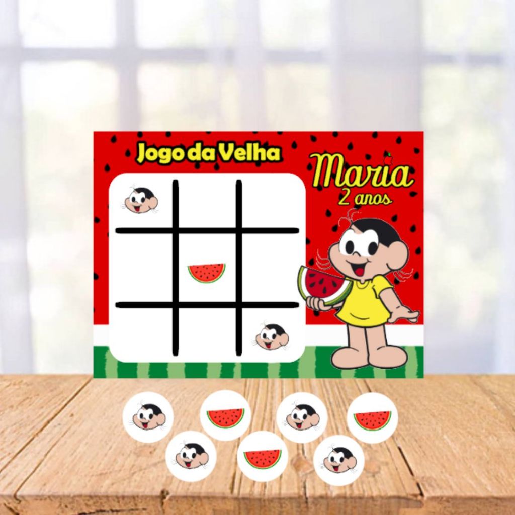 Jogo da Velha Magali Personalizada / Lembrancinha de Festa /Aniversário Infantil