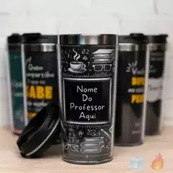 Copo Térmico Personalizado Professores – Presente Criativo 450ml Inox/Acrílico