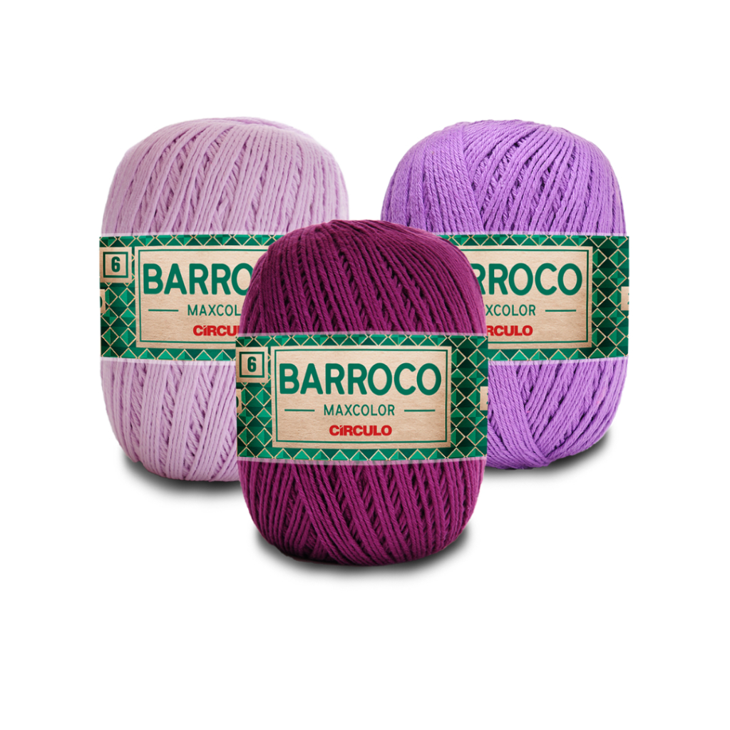 Barbante Barroco Max Color N6 200gr 100% Algodão em Oferta na Shopee