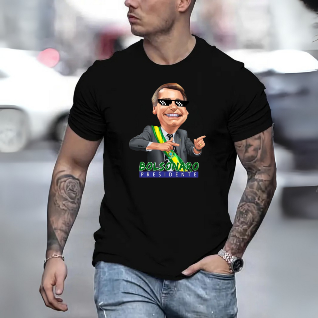 Camiseta Bolsonaro Presidente Unissex Premium Brasil Bolsonaro Mito meu presidente