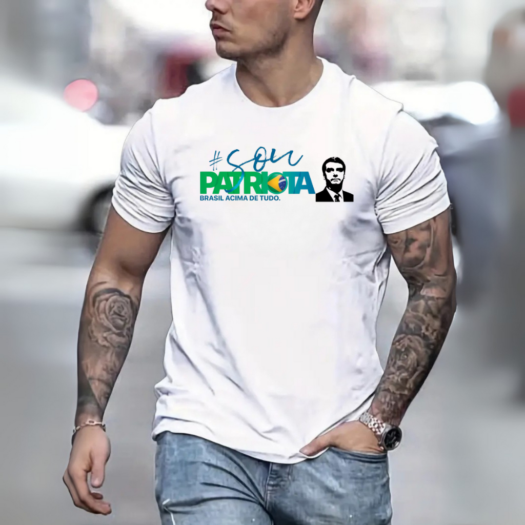 Camiseta Bolsonaro Presidente Unissex Premium Brasil Sou patriota bolsonaro mito