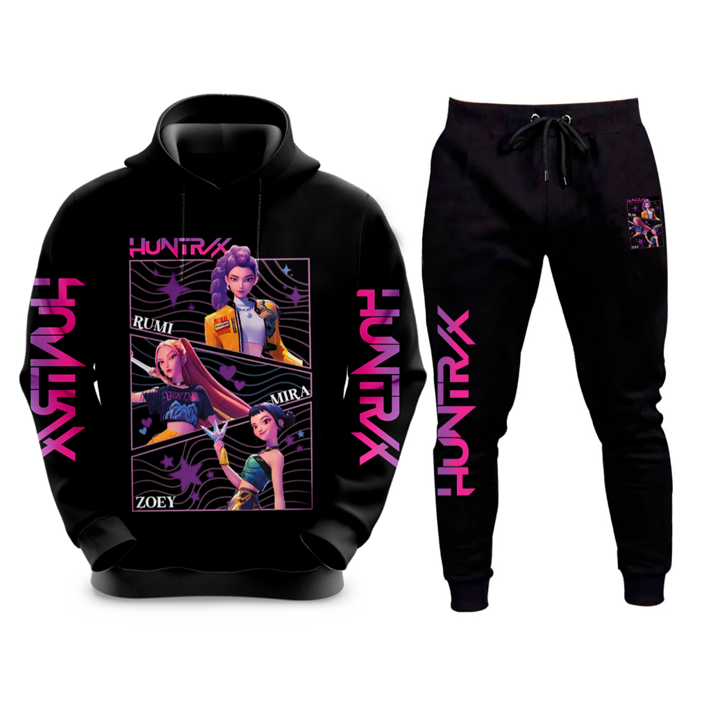 Conjunto Blusa E Calça De Moletom Guerreiras Do K-pop Demon Hunters Huntrix Kpop em Oferta na Shopee