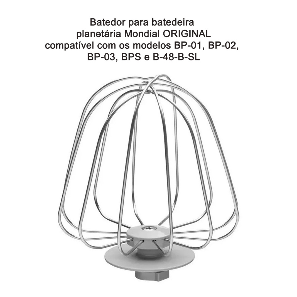 Batedor Fue Massa Leve para Batedeira Planetaria Mondial Resistente ORIGINAL