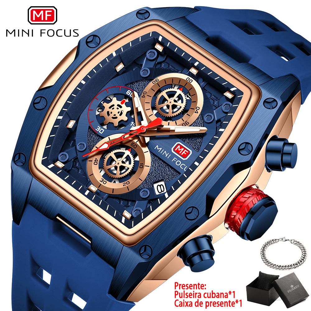 MINI FOCUS relógio masculino de luxo original à prova d'água cronógrafo esportivo relogio de quartzo em Oferta na Shopee