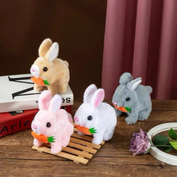 Brinquedo Bichinho Coelho Pelúcia Coelhinho Elétrico Infantil Para Caminhar e Pular em Oferta na Shopee