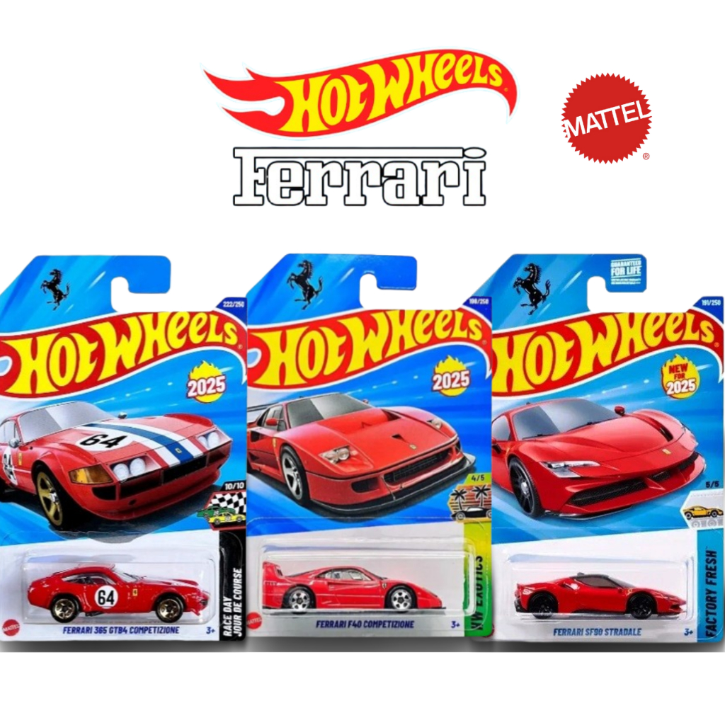 Carrinhos Hot Wheels 2025 Ferrari Vários Modelos Espotivos Envio Super Rápido