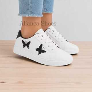 Tênis Feminino Casual Sapatênis Bordado Moda Blogueira Novidade em Oferta na Shopee
