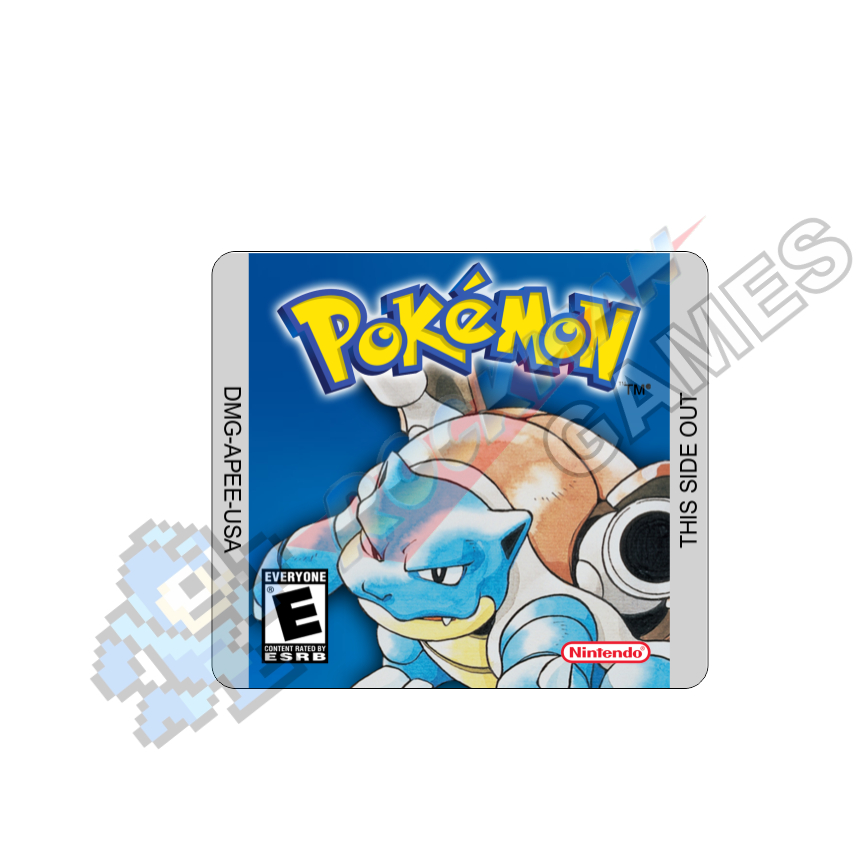 Pokémon Blue - Label Adesiva P/ Cartucho De Gameboy e Gameboy Color