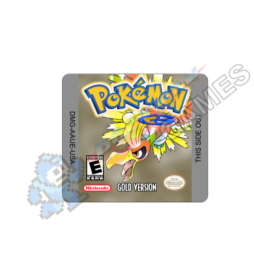 Pokémon Gold - Label Adesiva P/ Cartucho De Gameboy e Gameboy Color